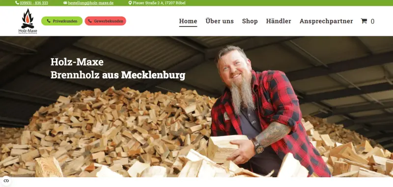 heise homepages Online-Shop Referenz Holz-Maxe
