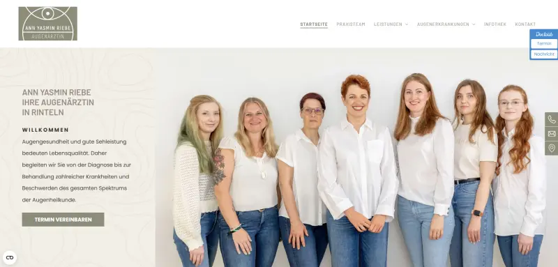 Homepage Business Referenz Ann Yasmin Riebe Augenärztin