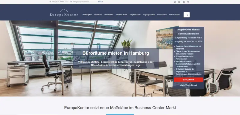 Homepage Individuell Referenz Europakontor