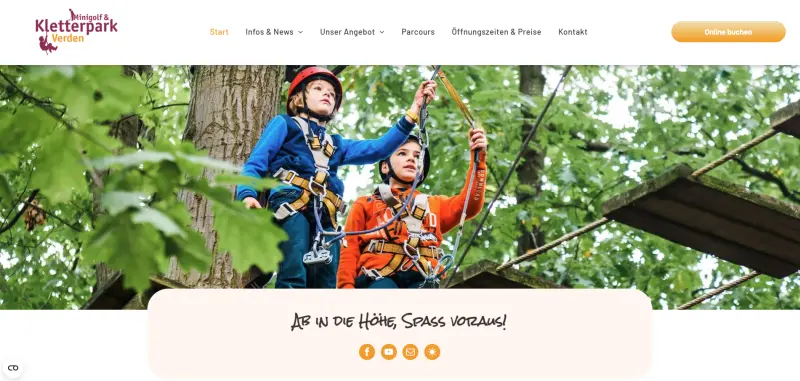 Homepage All-Inclusive Referenz Kletterpark Verden