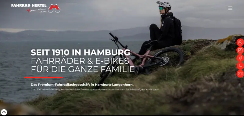 Homepage Business Referenz Fahrrad Hertel