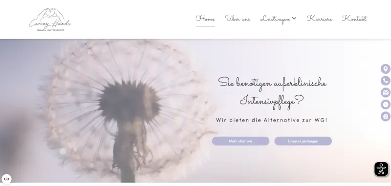 Homepage Starter Referent Caring Hands
