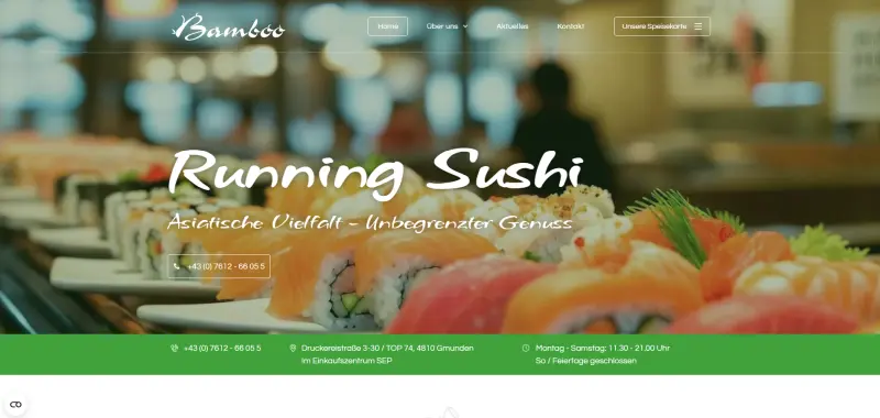 Website Business Referenz Restaurant Bamboo