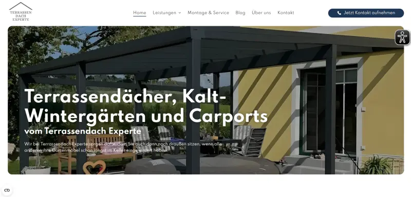 Website Business Referenz Terrassendach Experte