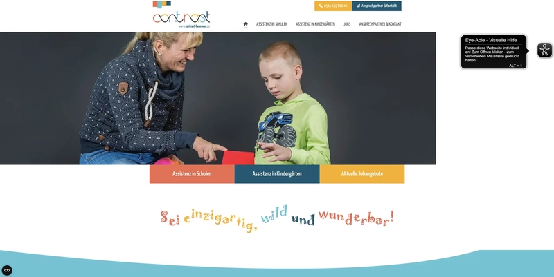 Homepage Starter Referenz contrast GmbH