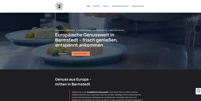 Homepage Starter Referenz Restaurant Europäische Genusswelt