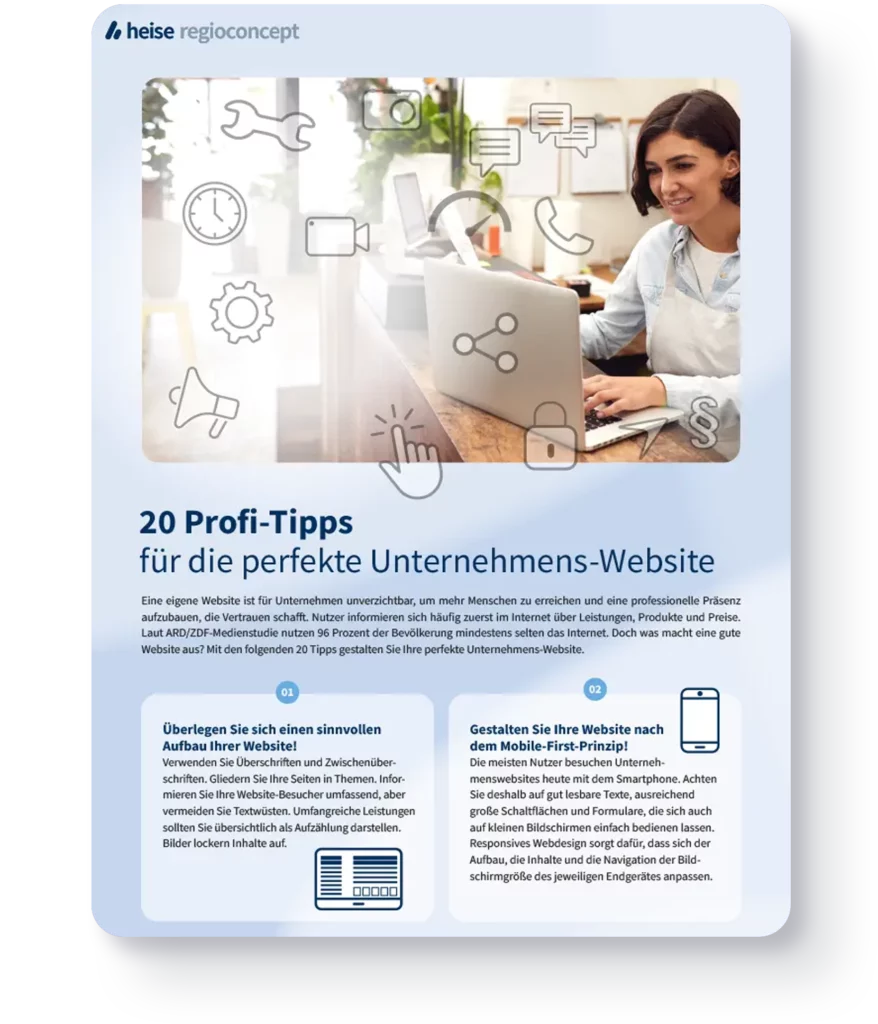 Cover 20 Profi-Tipps für die perfekte Unternehmens-Website